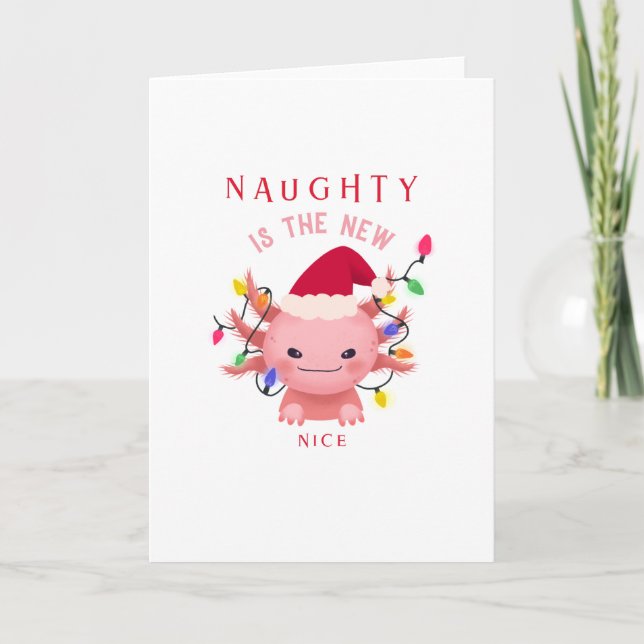 Carte Père Noël Jeu favori X Mas Axolotl (Devant)