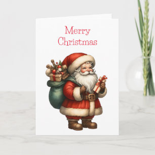 Carte Père Noël Joyeux Noël Blank Salutation de Noël
