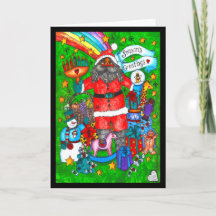 Carte Père Noël Kwanzaa