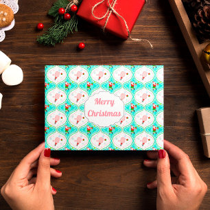 Carte Père Noël Noël Pickleball Ogee Motif