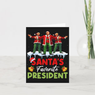 Carte Père Noël Président favori Funny Trump Noël X