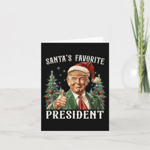 Carte Père Noël Président favori Funny Trump Noël X