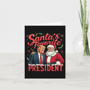 Carte Père Noël Président favori Noël Drôle Trump X