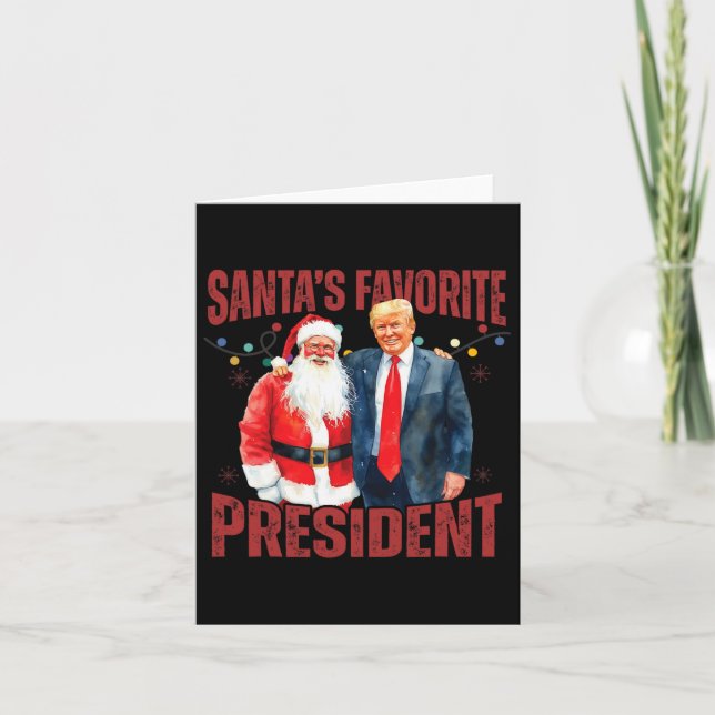 Carte Père Noël Président favori Trump Noël Père Noël H (Devant)