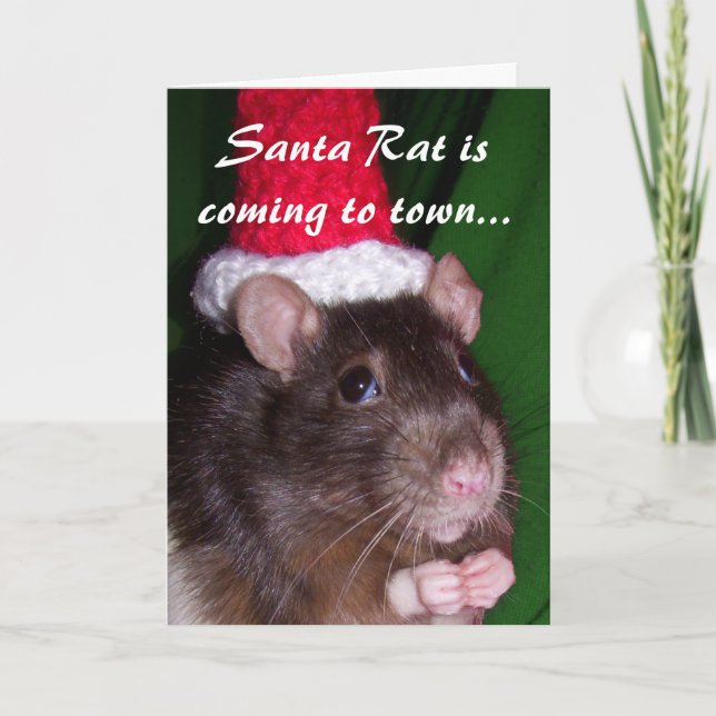 Carte : Père Noël Rat (Devant)