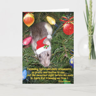 Carte père Noël Rat
