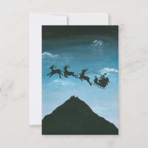 Carte Père Noël sur le mont Taranaki