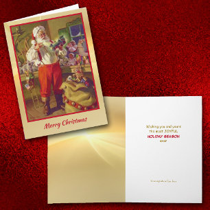 Carte Père Noël Toy Workshop Christmas Card