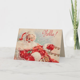 Carte Père Noël Vintage Christmas