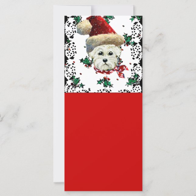 Carte Père Noël Westie (Devant)