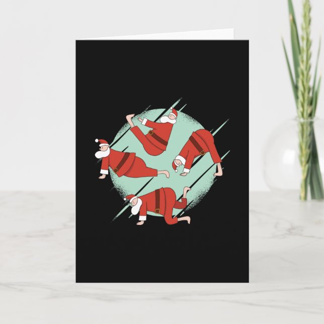 Carte Père Noël Yoga (Devant)