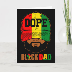 Carte Père noir avec capuchon de drogue Papa noir Fête d