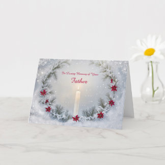 Carte Père Papa Noël Souvenir de la bougie