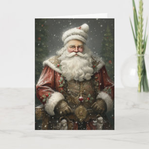 Carte Père Père Noël Portrait de Noël Salutation