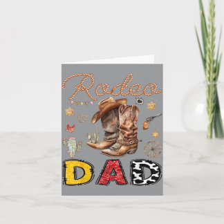 Carte Père Rodéo Occidental Cow-boy Anniversaire Drôle F