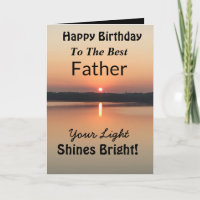 Père Votre Lumière Brille Joyeux Anniversaire