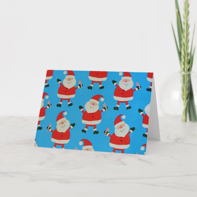 Carte Pères Noël heureux (Devant)