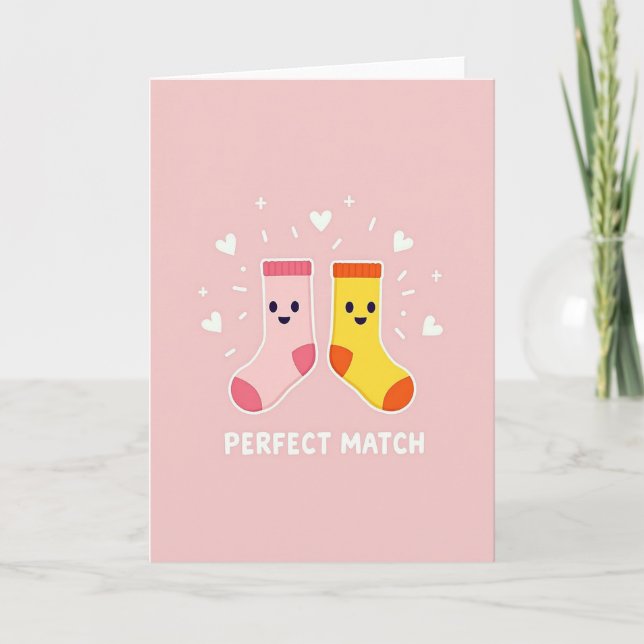 Carte Perfect Match Socks Friend Card (Devant)