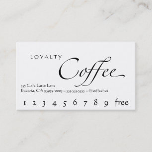 Carte perforée de café de fidélité
