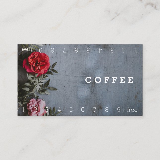 Carte perforée de café de fidélité d'arrière - (Devant)