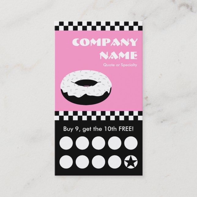 carte perforée de contrôleurs de beignet (Devant)