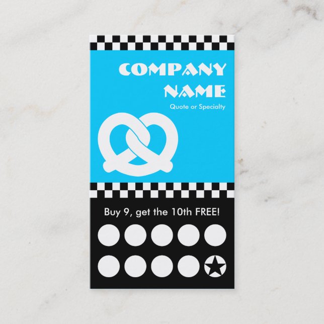 carte perforée de contrôleurs de bretzel mou (Devant)