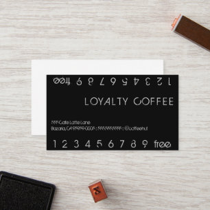 Carte perforée de double de café de fidélité