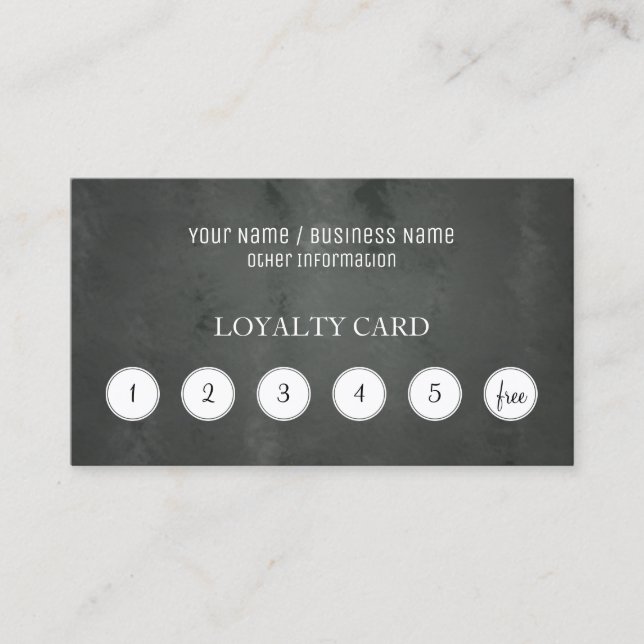 Carte perforée de fidélité de client de tableau (Devant)