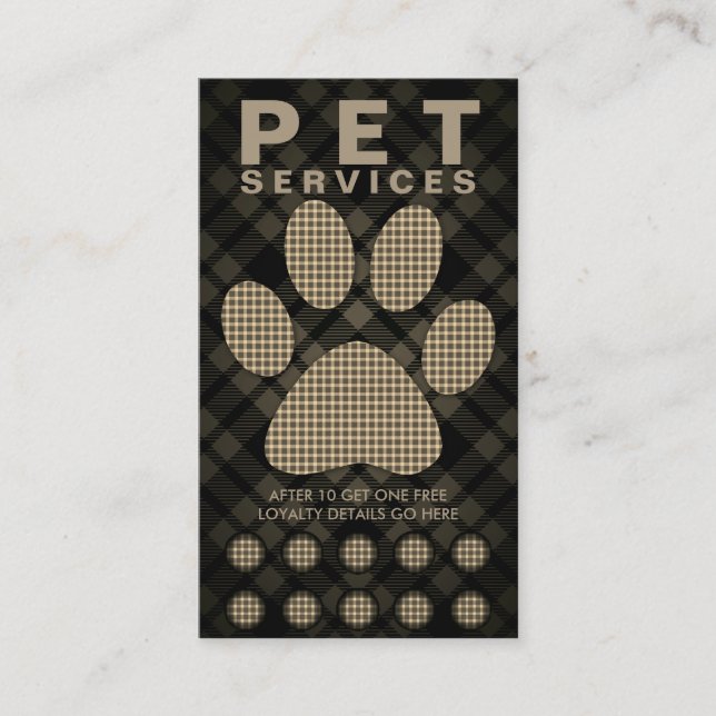 carte perforée de patte d'animal familier de plaid (Devant)