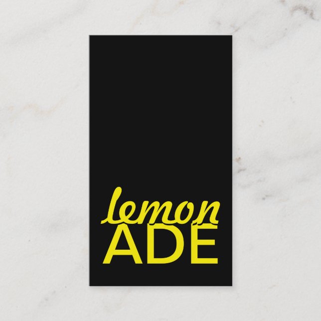 carte perforée de stand de limonade (Devant)