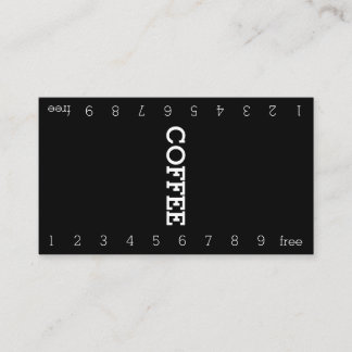 Carte perforée simple de café de fidélité de