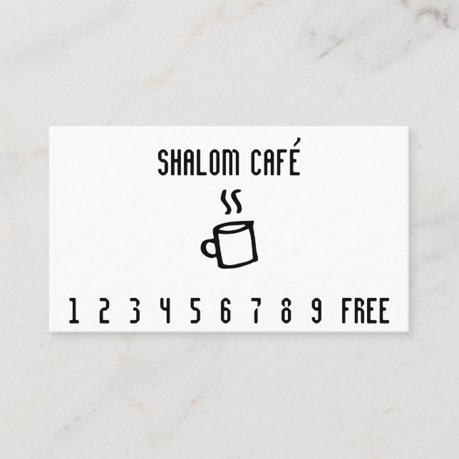 Carte perforée tasse de café de schéma (Devant)