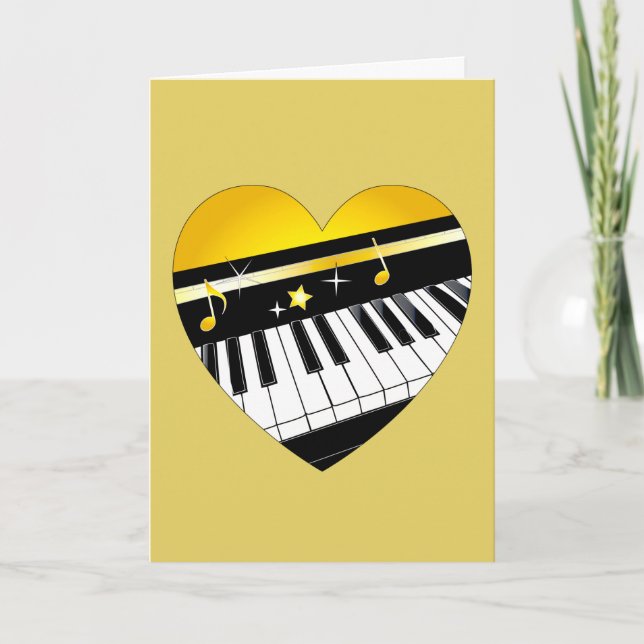 Carte Performance piano ou congratulations recitales (Devant)