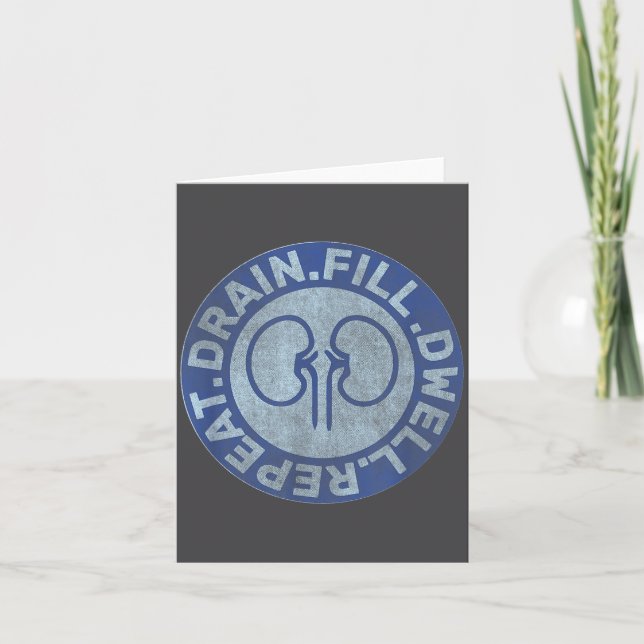 Carte Peritoneal Dialysis Nurse Funny Quote - Black, Uni (Devant)