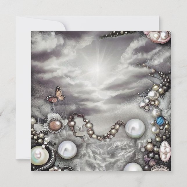 Carte Perles et nuages (Devant)