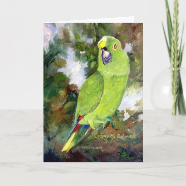 Carte Perroquet à Naples jaunes de Cydney (Devant)