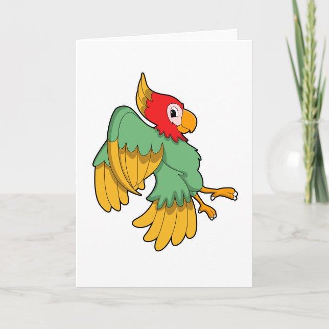 Carte Perroquet à tête rouge (Devant)