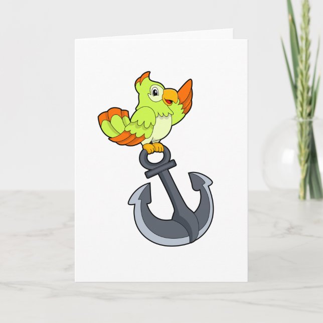Carte Perroquet avec Ancre (Devant)