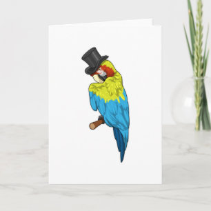 Carte Perroquet avec cylindre