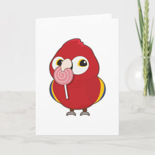 Carte Perroquet avec Lollipop