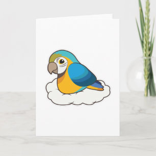 Carte Perroquet avec nuage