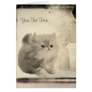 Carte persane mignonne de chaton