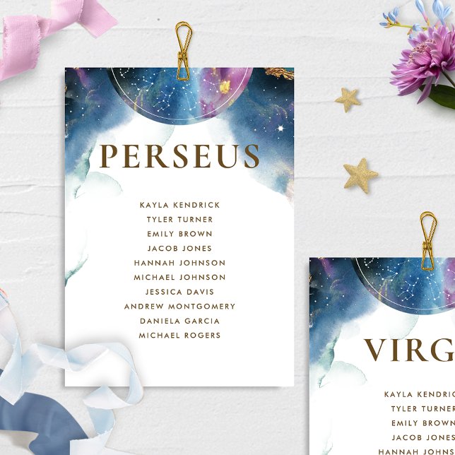 Carte Perseus Celestial Seating Plan avec nom de l (Créateur téléchargé)