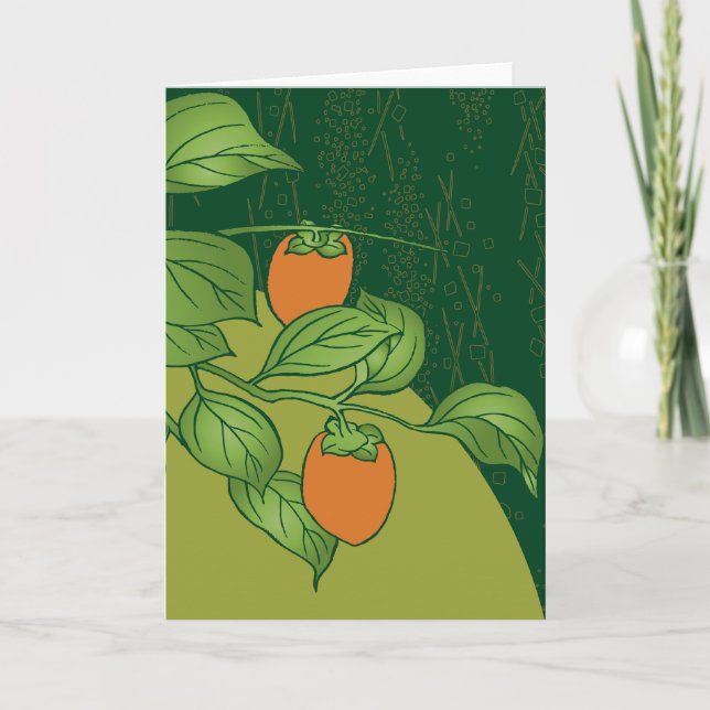 Carte Persimmons de la lune de récolte (Devant)