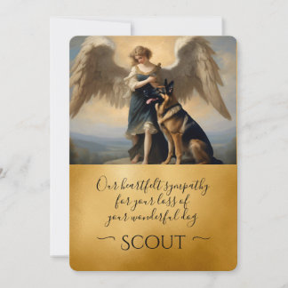 Carte Personalisé Allemand Berger Chien Perdre Sympathie