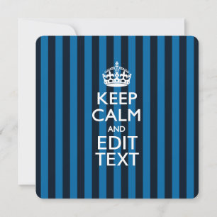 Carte Personalisé KEEP CALM Votre texte sur les bandes b