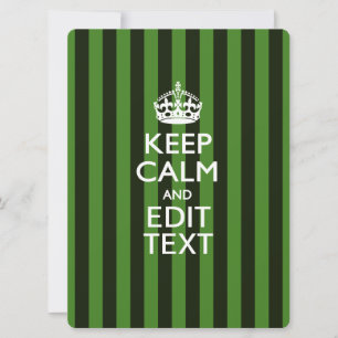 Carte Personalisé KEEP CALM Votre texte sur les bandes v
