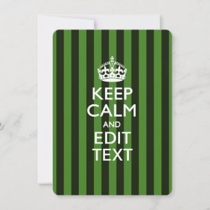 Carte Personalisé KEEP CALM Votre texte sur les bandes v