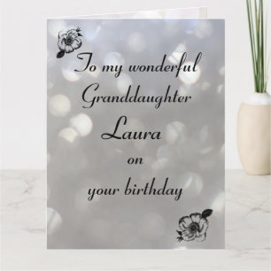 Carte Personalised Granddaughter Birthday