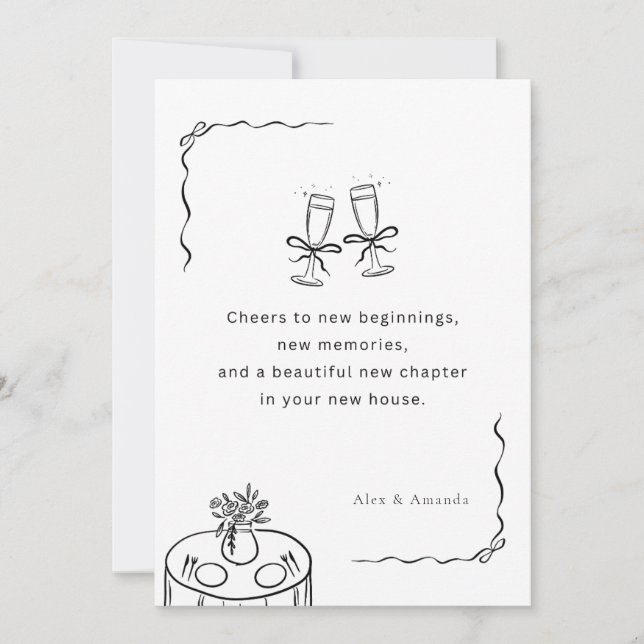 Carte Personalised Minimalist New Home Card (Devant)